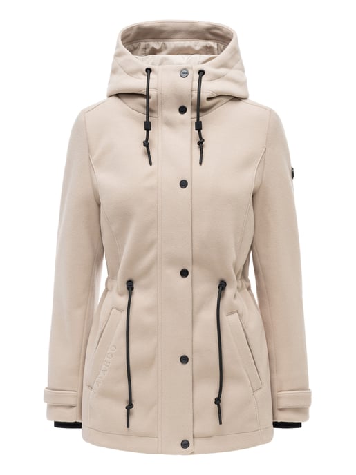 Navahoo Damen Übergangsjacke Lächelstern mit Kapuze in Wolle-Optik - Image 1
