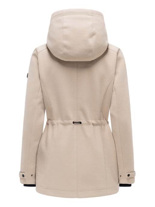 Navahoo Damen Übergangsjacke Lächelstern mit Kapuze in Wolle-Optik - Image 3