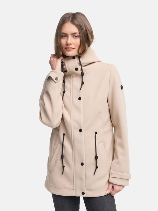 Navahoo Damen Übergangsjacke Lächelstern mit Kapuze in Wolle-Optik - Image 5