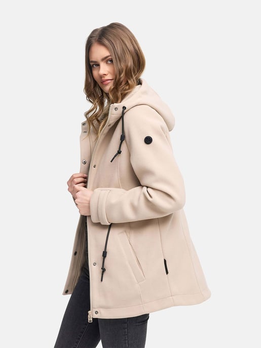 Navahoo Damen Übergangsjacke Lächelstern mit Kapuze in Wolle-Optik - Image 6