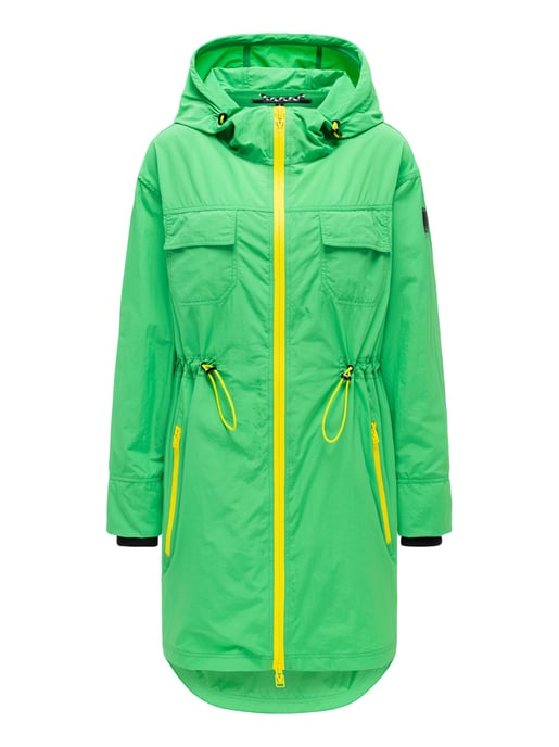 Marikoo Damen Mantel Übergangsjacke Trüffelbonbon mit Kapuze - Image 1