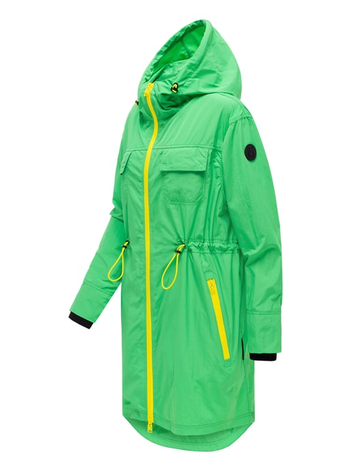 Marikoo Damen Mantel Übergangsjacke Trüffelbonbon mit Kapuze - Image 2