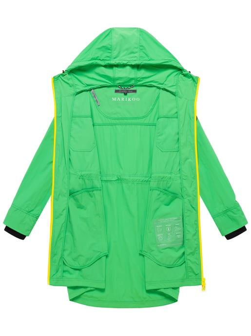 Marikoo Damen Mantel Übergangsjacke Trüffelbonbon mit Kapuze - Image 4