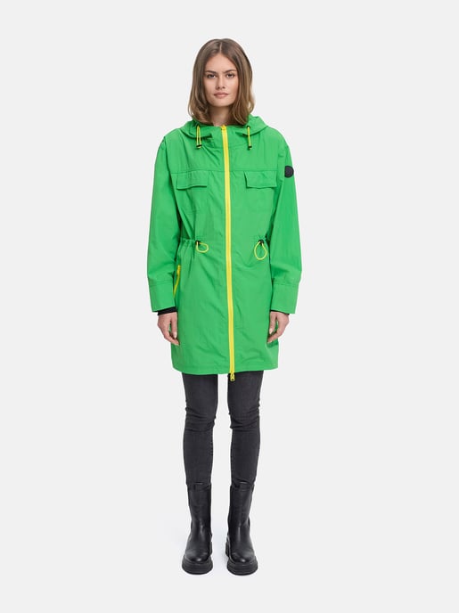Marikoo Damen Mantel Übergangsjacke Trüffelbonbon mit Kapuze - Image 5