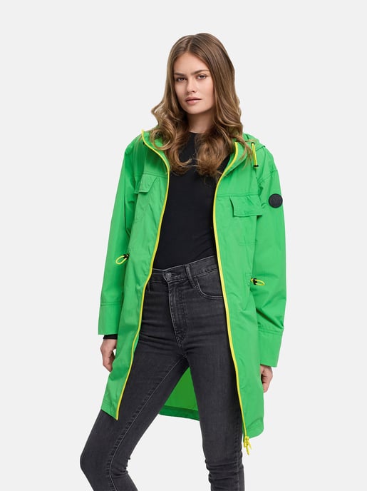 Marikoo Damen Mantel Übergangsjacke Trüffelbonbon mit Kapuze - Image 6