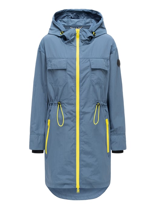Marikoo Damen Mantel Übergangsjacke Trüffelbonbon mit Kapuze - Image 1