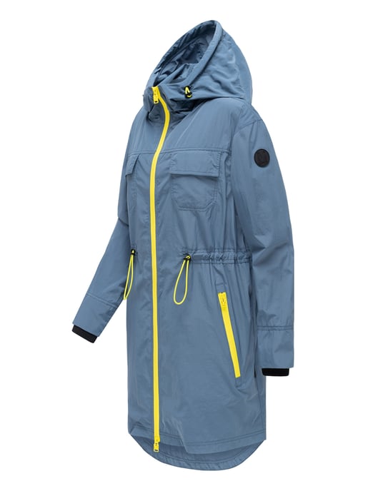 Marikoo Damen Mantel Übergangsjacke Trüffelbonbon mit Kapuze - Image 2