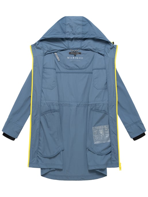 Marikoo Damen Mantel Übergangsjacke Trüffelbonbon mit Kapuze - Image 4