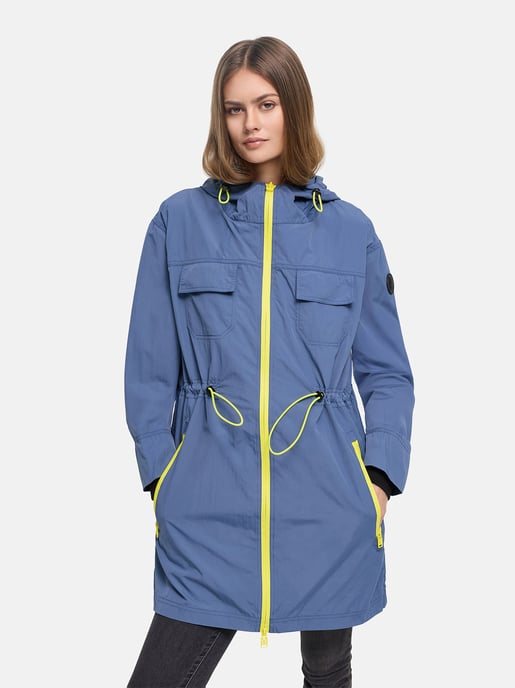 Marikoo Damen Mantel Übergangsjacke Trüffelbonbon mit Kapuze - Image 5
