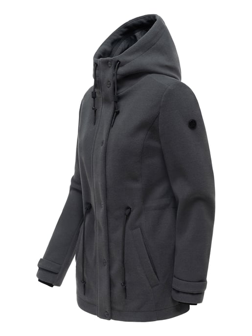Navahoo Damen Übergangsjacke Lächelstern mit Kapuze in Wolle-Optik - Image 2