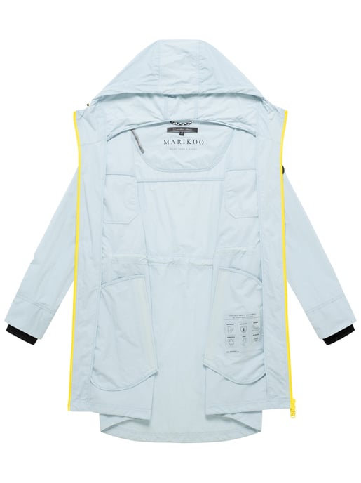 Marikoo Damen Mantel Übergangsjacke Trüffelbonbon mit Kapuze - Image 4