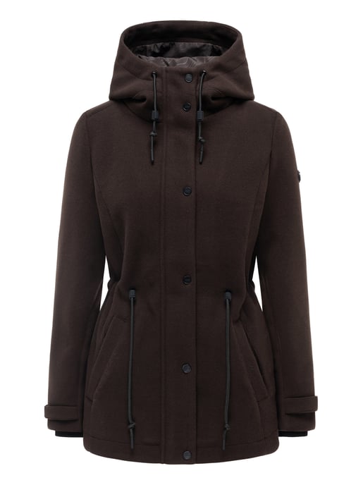 Navahoo Damen Übergangsjacke Lächelstern mit Kapuze in Wolle-Optik - Image 1