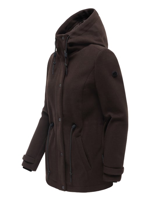 Navahoo Damen Übergangsjacke Lächelstern mit Kapuze in Wolle-Optik - Image 2