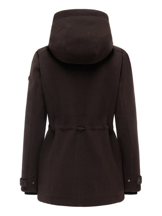 Navahoo Damen Übergangsjacke Lächelstern mit Kapuze in Wolle-Optik - Image 3