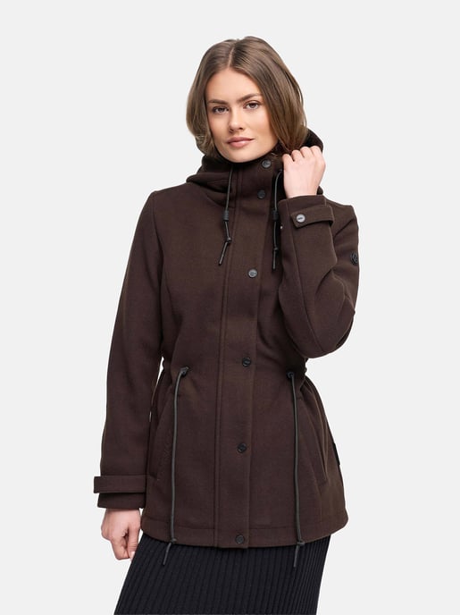 Navahoo Damen Übergangsjacke Lächelstern mit Kapuze in Wolle-Optik - Image 5