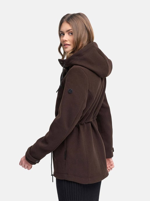 Navahoo Damen Übergangsjacke Lächelstern mit Kapuze in Wolle-Optik - Image 6
