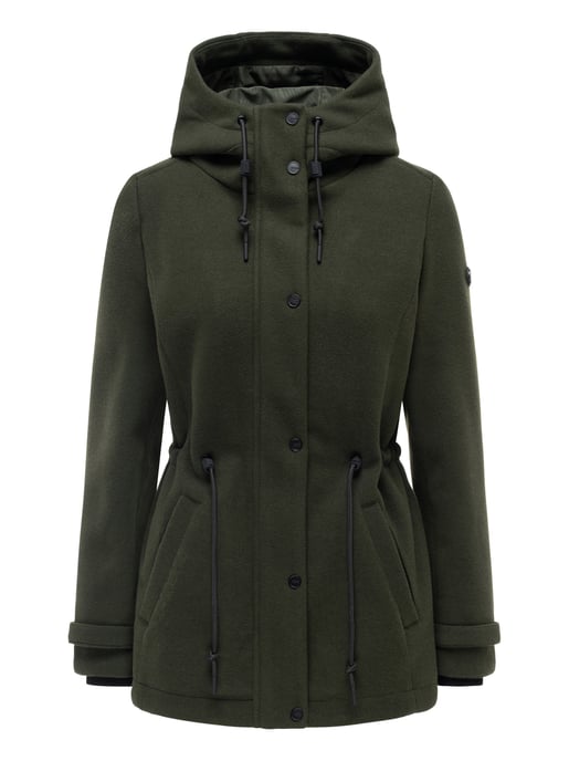 Navahoo Damen Übergangsjacke Lächelstern mit Kapuze in Wolle-Optik - Image 1