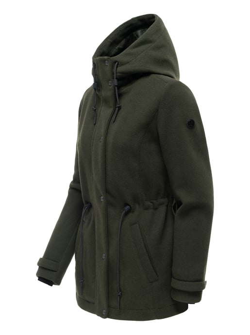 Navahoo Damen Übergangsjacke Lächelstern mit Kapuze in Wolle-Optik - Image 2