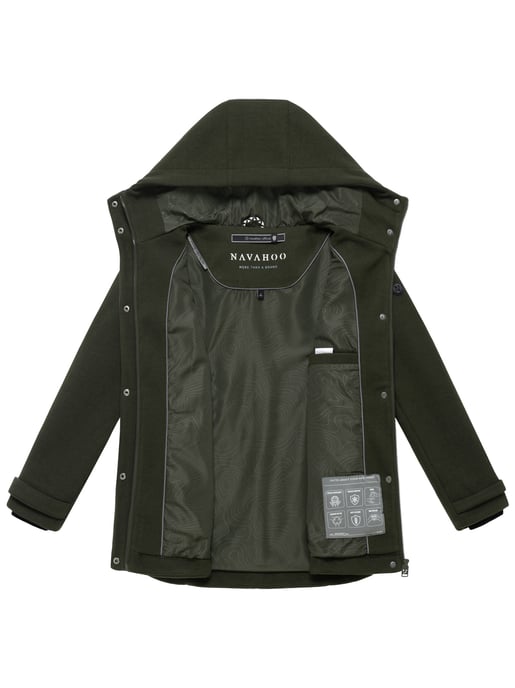 Navahoo Damen Übergangsjacke Lächelstern mit Kapuze in Wolle-Optik - Image 4