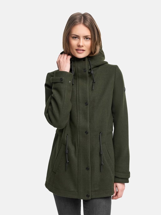 Navahoo Damen Übergangsjacke Lächelstern mit Kapuze in Wolle-Optik - Image 5