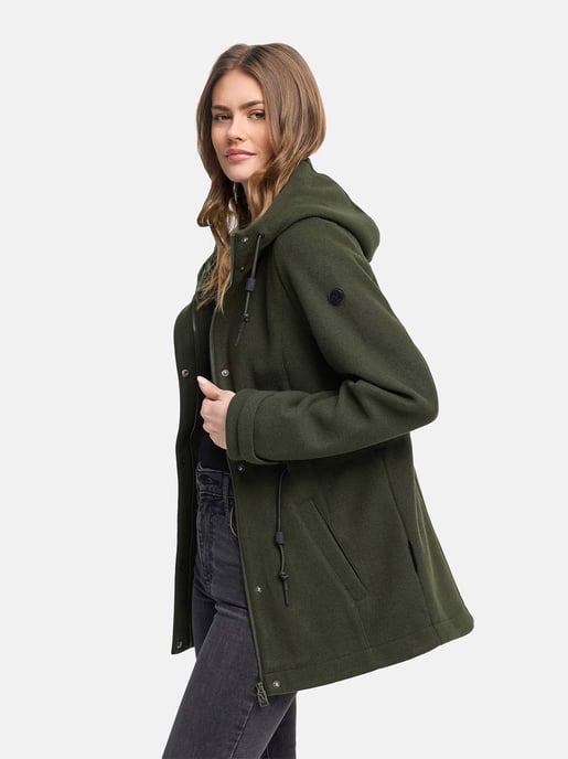 Navahoo Damen Übergangsjacke Lächelstern mit Kapuze in Wolle-Optik - Image 6