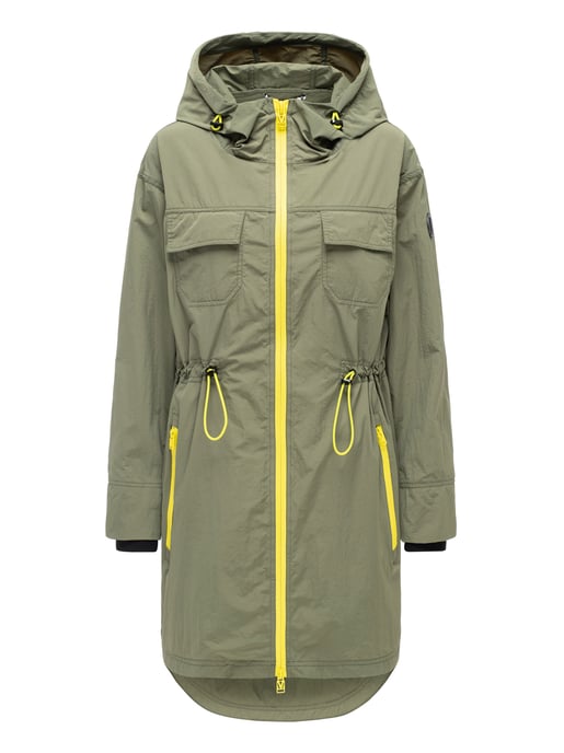 Marikoo Damen Mantel Übergangsjacke Trüffelbonbon mit Kapuze - Image 1