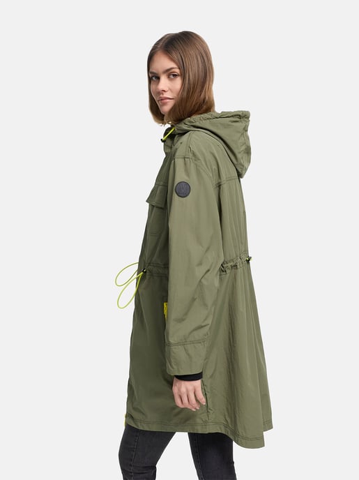 Marikoo Damen Mantel Übergangsjacke Trüffelbonbon mit Kapuze - Image 6