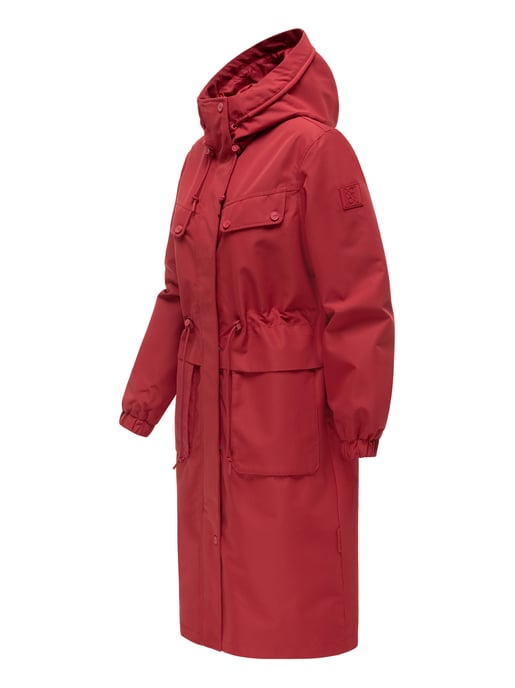 Navahoo Damen Parka Übergangsjacke Kirschwind mit Kapuze - Image 3