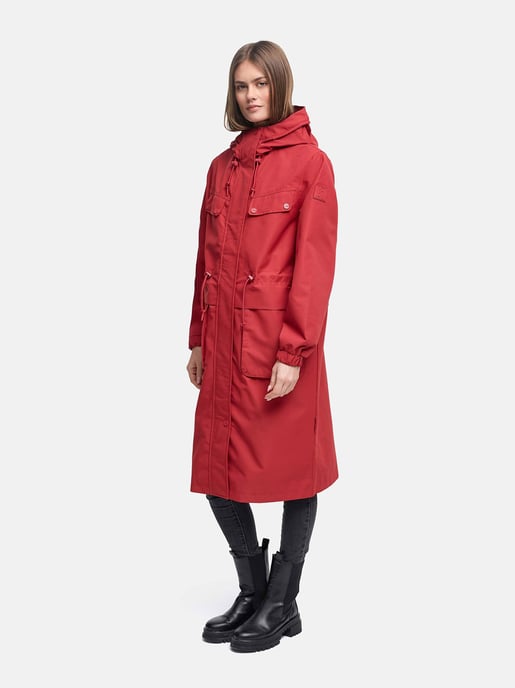 Navahoo Damen Parka Übergangsjacke Kirschwind mit Kapuze - Image 6