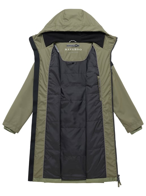 Navahoo Damen Parka Übergangsjacke Edelumhang mit Kapuze - Image 5