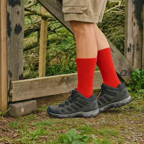 Herren Merinowoll-WanderSocken Vollständig Gepolstert Warm für Spaziergänge & Trekking - Image 4
