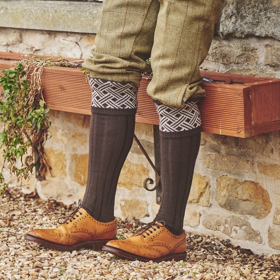 Herren Schieß Merinowollsocken Wärmendes Country-Jacquard-Muster - Image 4
