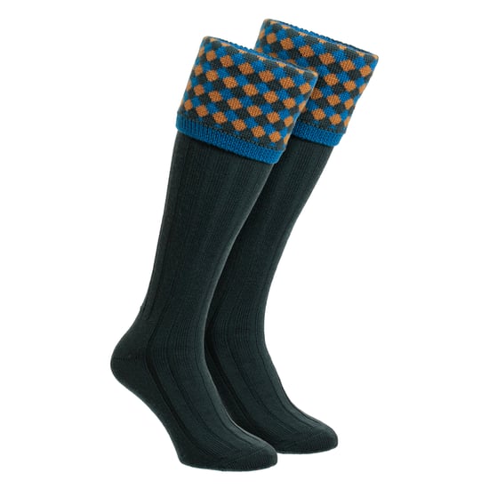 Herren Schieß Merinowollsocken Warme Country Diamantmuster - Image 1