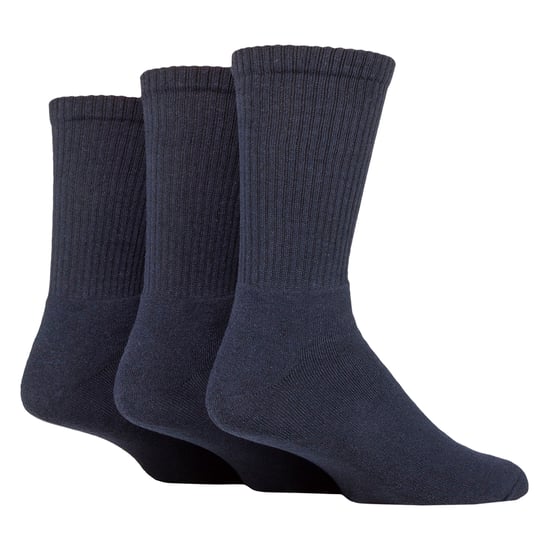 3er Pack Herren Unifarbene Crew Sport Socken - Weiche Baumwolle Alltags Sport Socken - Image 1