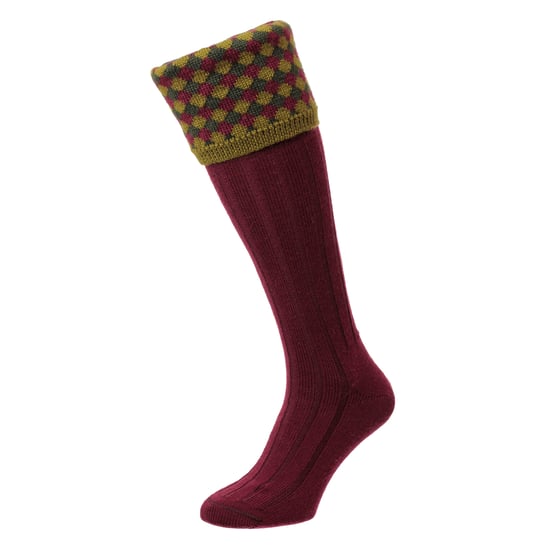 Herren Schieß Merinowollsocken Warme Country Diamantmuster - Image 2