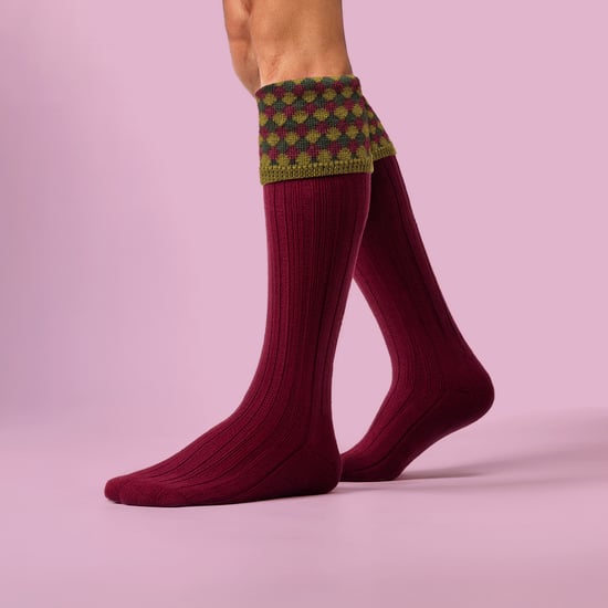 Herren Schieß Merinowollsocken Warme Country Diamantmuster - Image 3