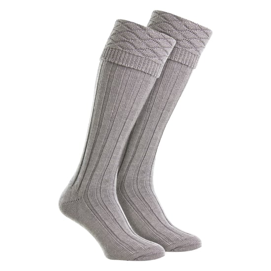 Herren Premium Wollkilt-Socken Knielang mit Rautenmuster umschlagbar - Image 1