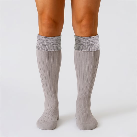 Herren Premium Wollkilt-Socken Knielang mit Rautenmuster umschlagbar - Image 4