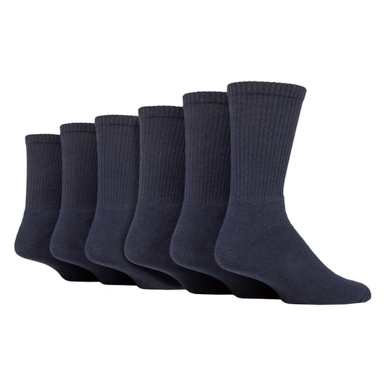 6er-Pack Herren Unifarbe Crew Sportsocken - Weiche Baumwoll Alltagsathletiksocken - Image 1