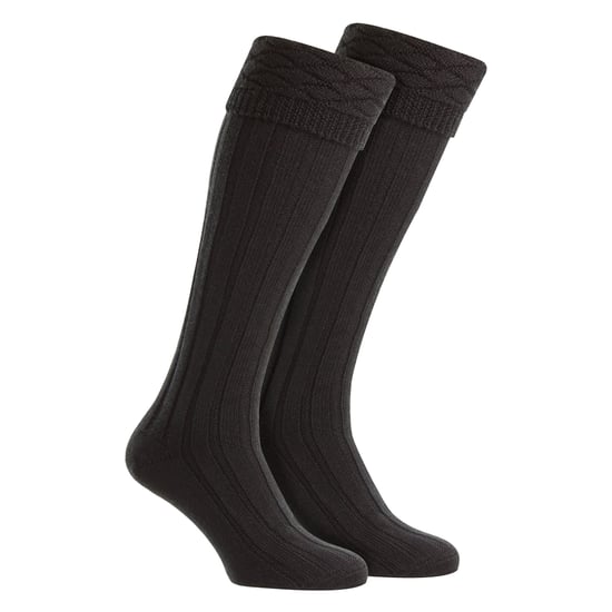 Herren Premium Wollkilt-Socken Knielang Diamantmuster Umgeschlagenes Bündchen - Image 1