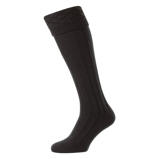 Herren Premium Wollkilt-Socken Knielang Diamantmuster Umgeschlagenes Bündchen - Image 2
