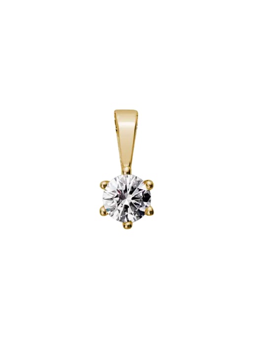 Lyomi Anhänger 585/- Gelbgold 1 synth. Diam. 0,25 ct. - Image 1