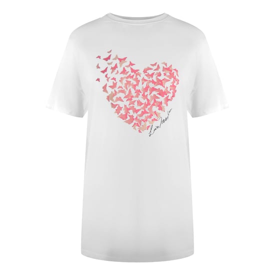 Moschino T-shirt Mit Flatterndem Herz-design, Weiß - Image 1