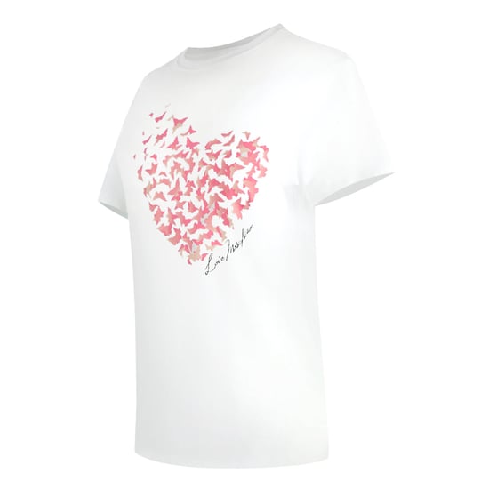 Moschino T-shirt Mit Flatterndem Herz-design, Weiß - Image 3