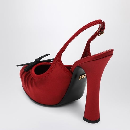 Rote Satin-Pumps - Image 2