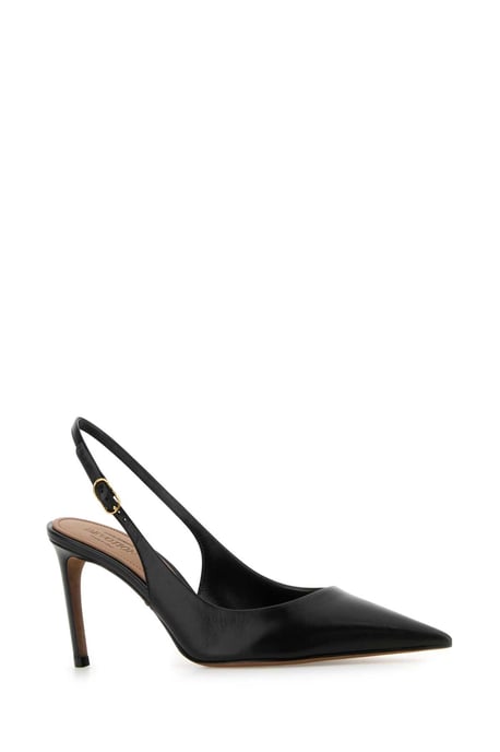 Schwarze Leder Devotion 75 Pumps - Image 1