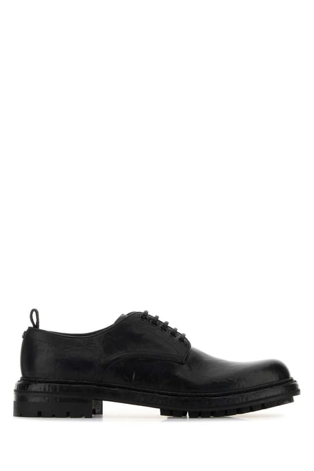 Schwarze Leder Schnürschuhe - Image 1