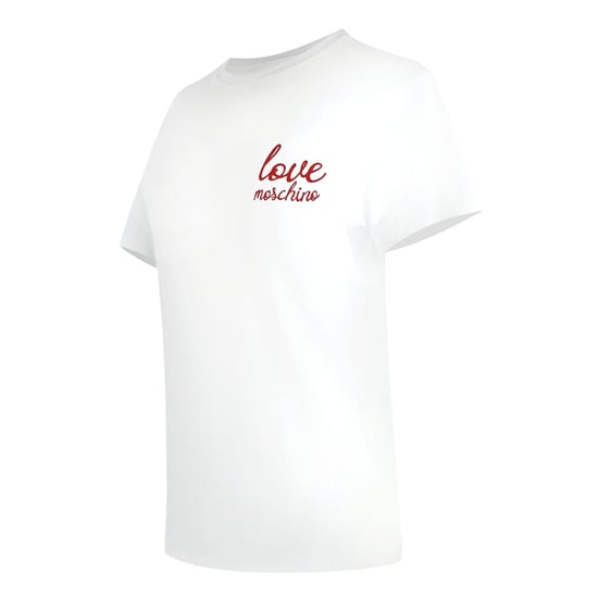 Love Moschino T-shirt Mit Kleinem Logo, Weiß - Image 3