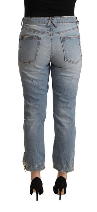 Gekürzte Boyfriend-Jeans mit distressed Details - Image 3