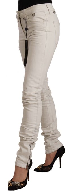 Karl Lagerfeld Zerrissene Skinny Jeans Offwhite - Image 2